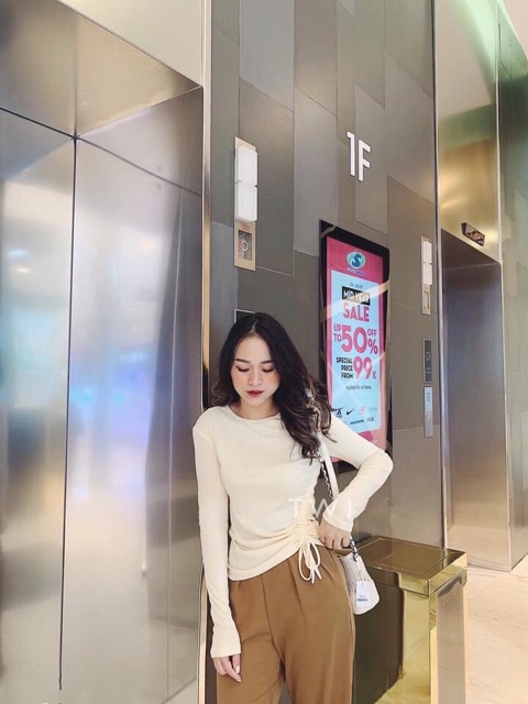 Áo kiểu dây rút có ảnh thật nguyễn thêm | BigBuy360 - bigbuy360.vn