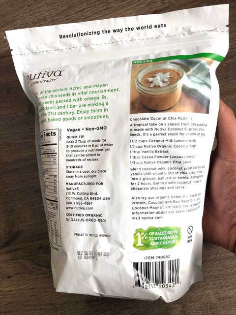 HẠT CHIA NUTIVA MỸ 907G | BigBuy360 - bigbuy360.vn