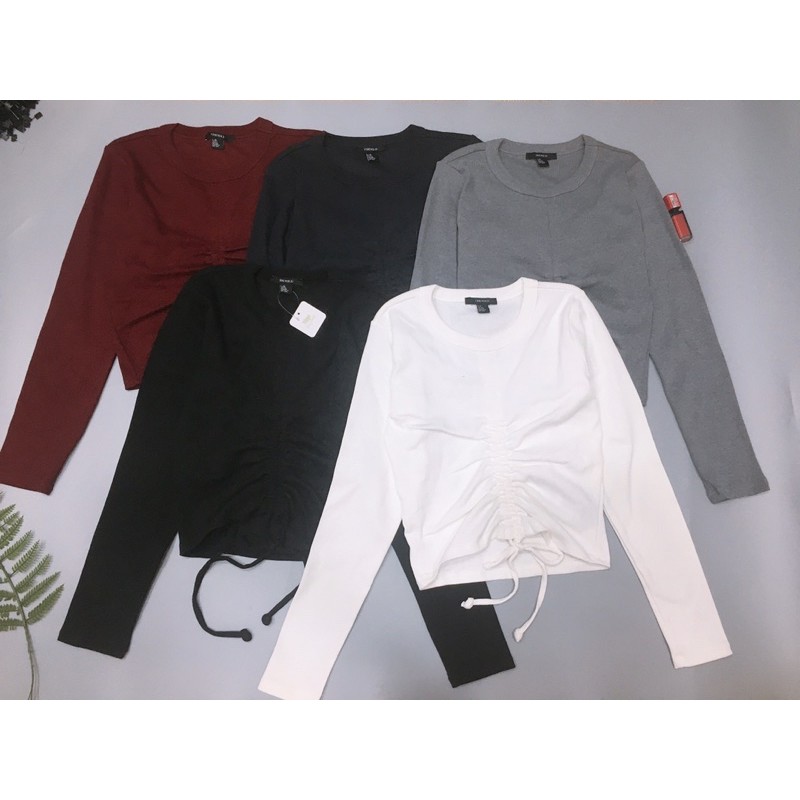 Áo FOREVER21 rút dây tay dài