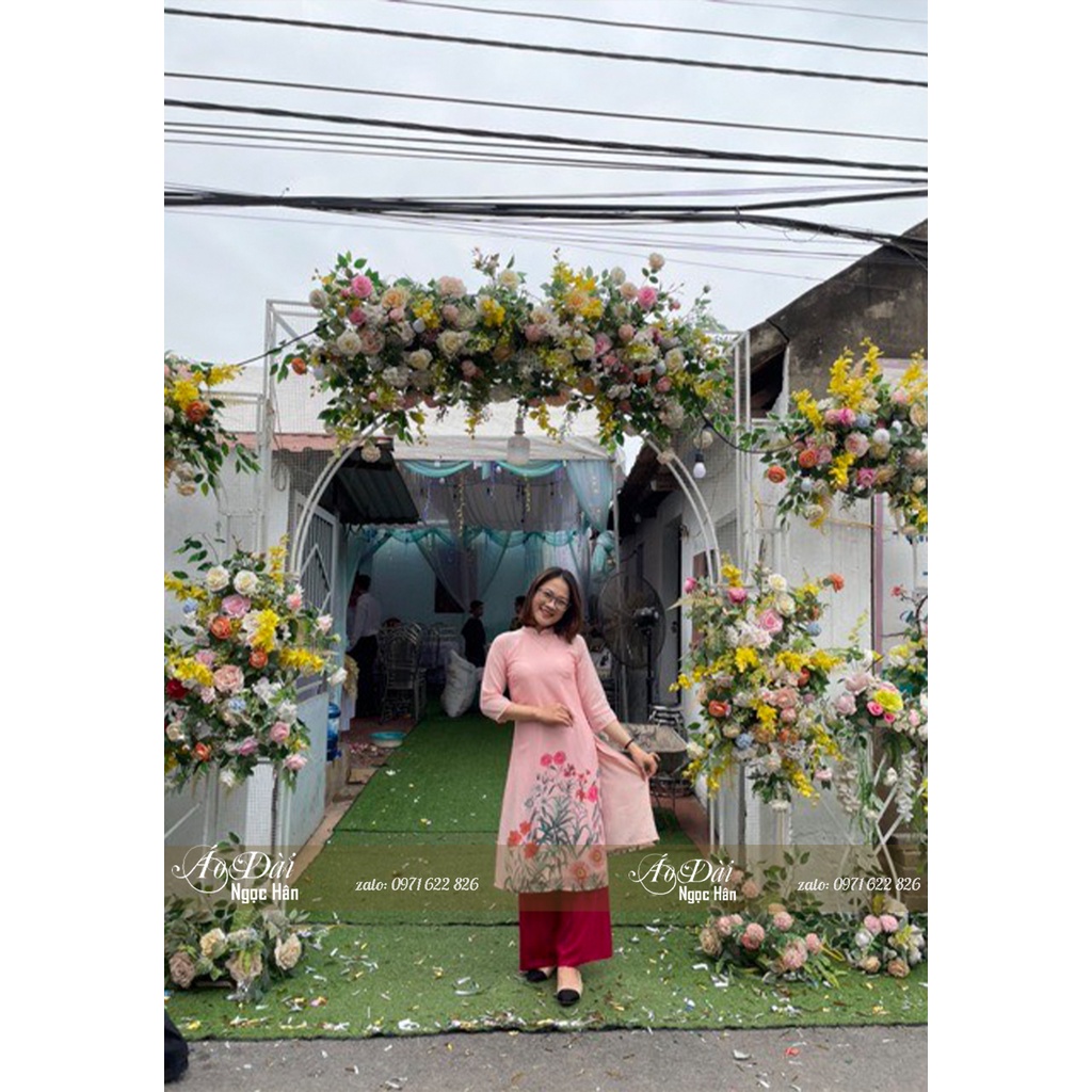 Áo Dài Cách Tân Nữ Dáng Suông Tay Ngắn A03