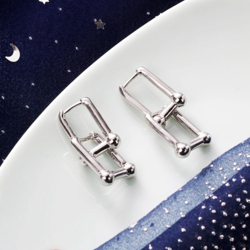 Bông Tai Thiết Kế Độc Đáo Thời Trang Sang Trọng Cho Nữ|Ghim Cài Áo Hình Chữ U Bằng Đồng Thau Không Gây Dị Ứng 14k|Vòng Tròn Mạ Vàng Dùng Làm Trang Sức