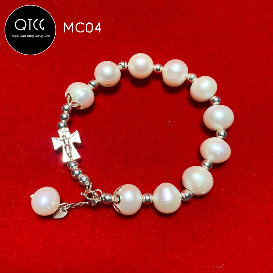 Vòng Mân Côi - Tràng Hạt Đá - Mẫu MC04 cho nam nữ - Quà tặng Công Giáo tinh tế, ý nghĩa