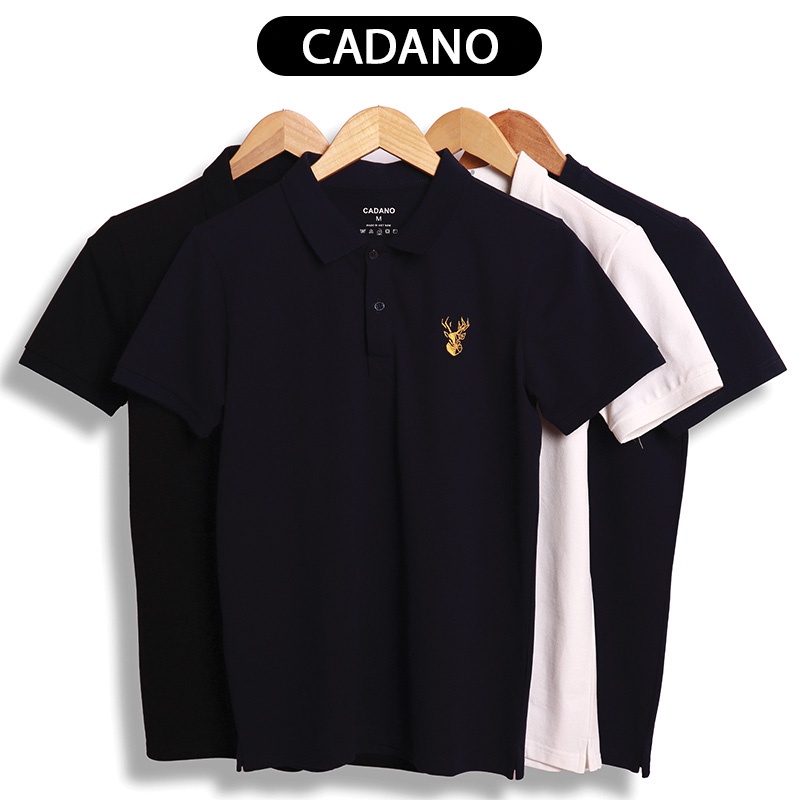 Áo polo nam CADANO, áo thun nam có cổ thêu, chất liệu cotton cá sấu CAD005 !