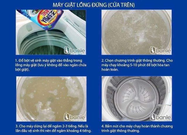 [ BÁN BUÔN] BỘT TẨY VỆ SINH LỒNG MÁY GIẶT