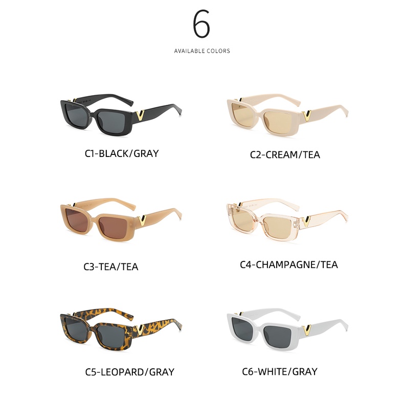 Kính Mát Gọng Vuông Nhỏ Phong Cách Âu Mỹ Cổ Điển Mới 2022