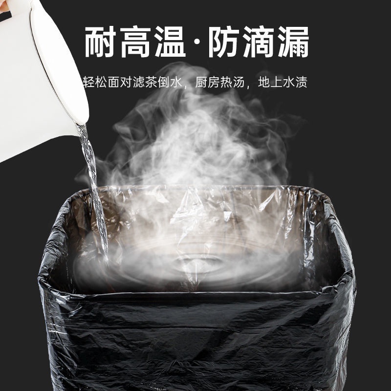 Túi Đựng Rác Bằng Nhựa Dày Dặn Cỡ Lớn Màu Đen Tiện Dụng Cho Gia Đình