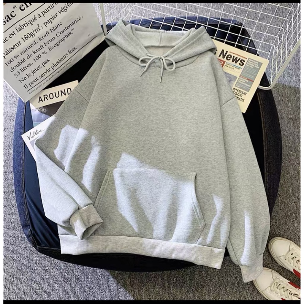 Áo khoác HOODIE nỉ trơn unisex bassic KNT01 | BigBuy360 - bigbuy360.vn