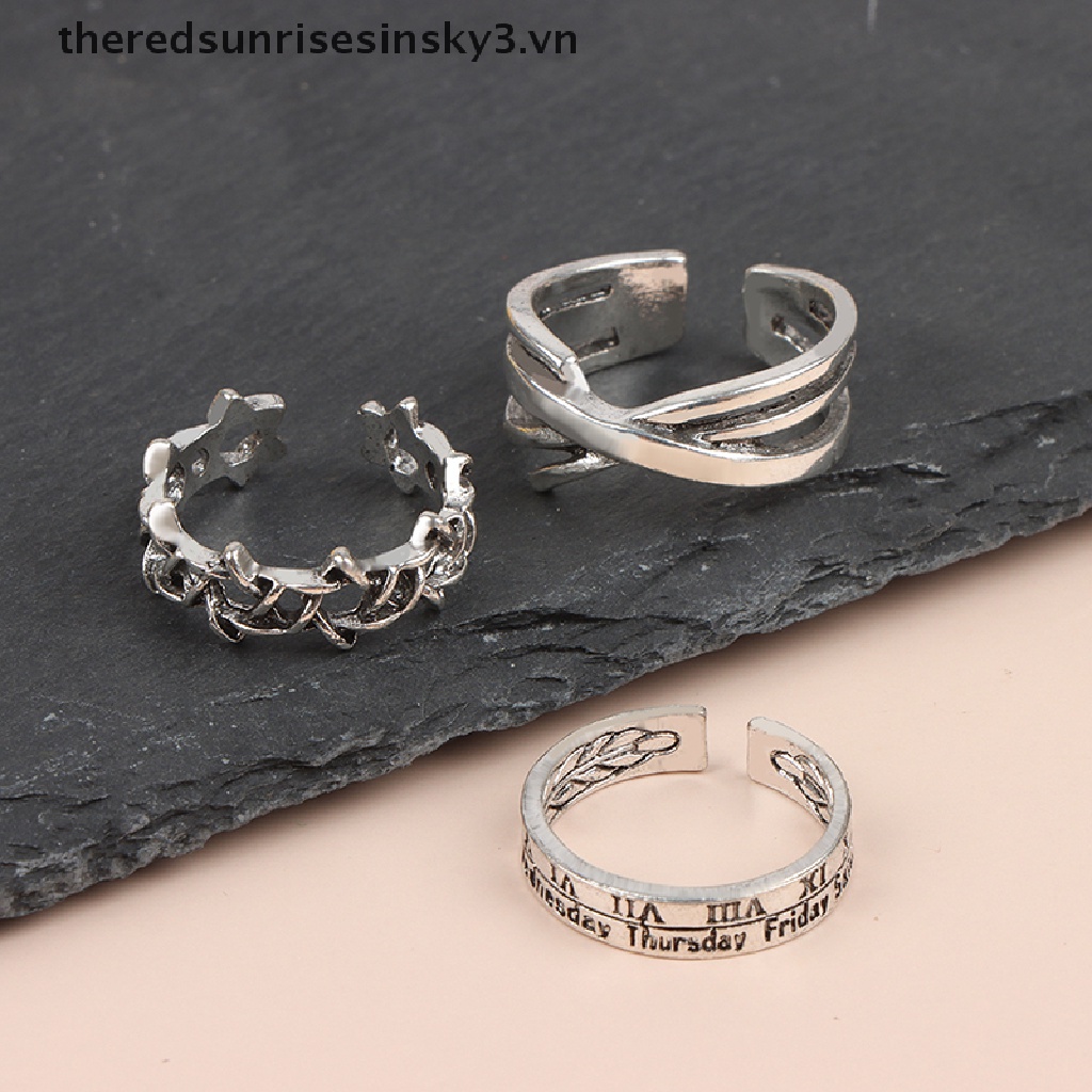 Set 3 Nhẫn Hở Có Thể Điều Chỉnh Kích Cỡ