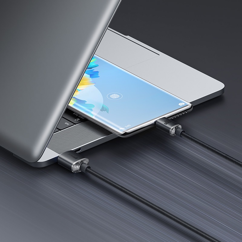 Dây sạc nhanh type C 100w - Cáp baseus bảo vệ dây sạc tối đa thiết kế độc đáo cho  Samsung oppo xiaomi huawei ...