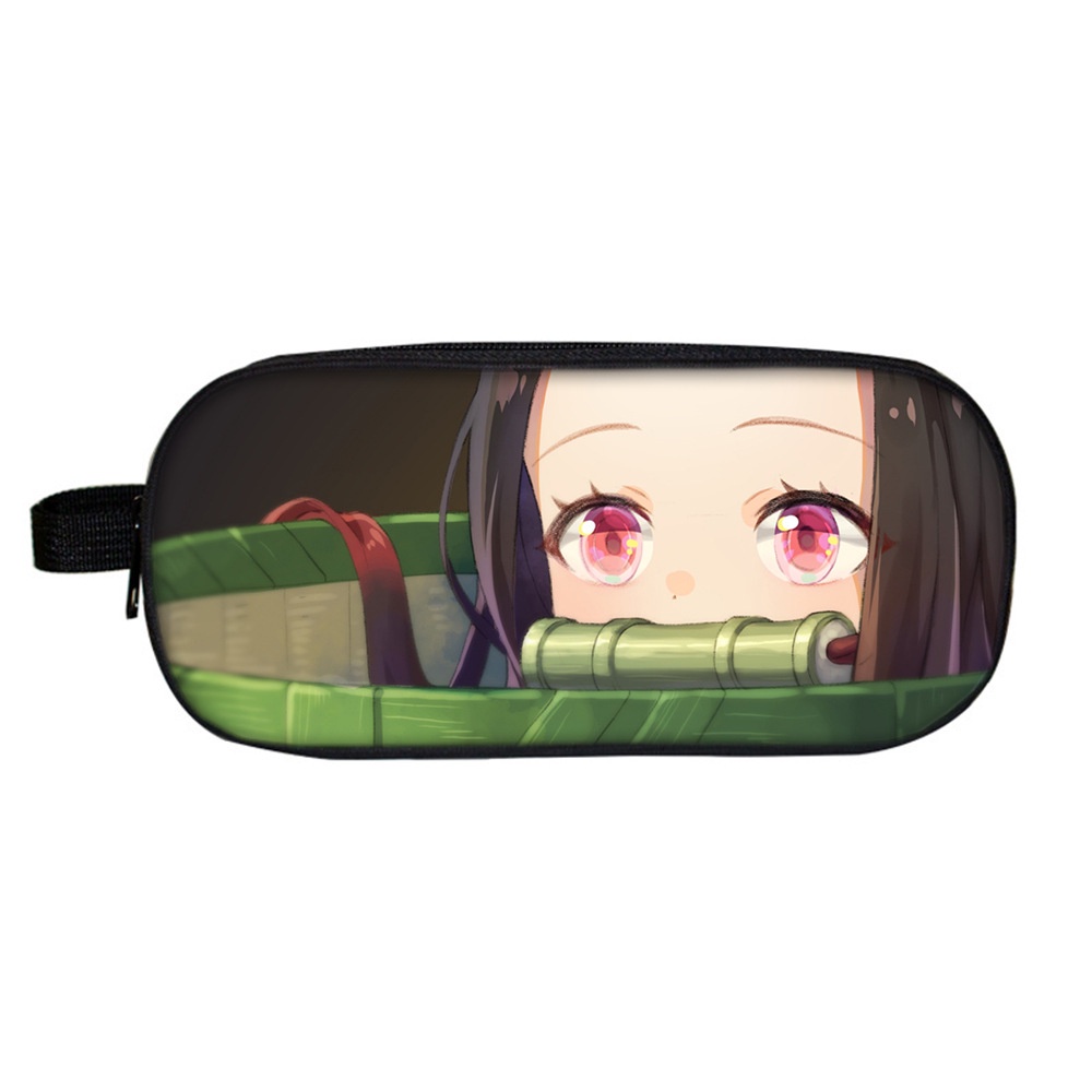 Túi Đựng Bút Hai Ngăn Sức Chứa Lớn In Hình Anime Demon Slayer