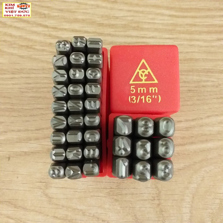 Bộ Đục Chữ Và Số 5mm - Xuôi
