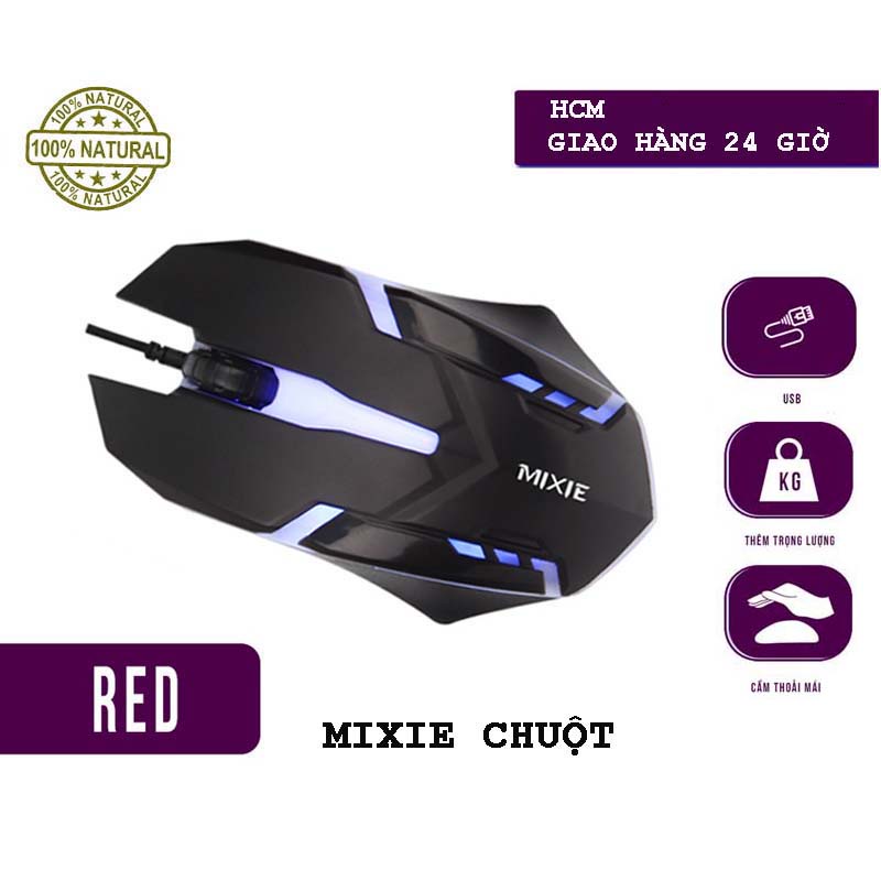 Chuột Gaming Có Dây  USB MIXIE X3 Thiết Kế Tinh Tế Chuột Máy Tính / Đèn LED Nhiều Màu Sắc