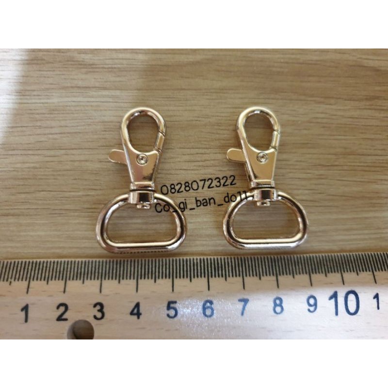 1 Cặp Khoá Càng Cua, Khoá Treo Túi Xách Cao Cấp Bằng Antimon Không Gỉ.