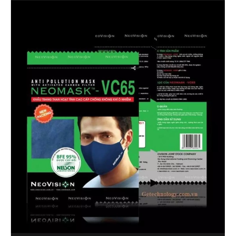 Khẩu trang than hoạt tính NeoVision-NeoMask VC65 | BigBuy360 - bigbuy360.vn