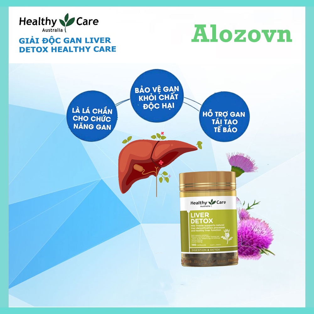 Viên uống hỗ trợ giải độc gan Úc – Liver Detox Healthy Care 100 viên