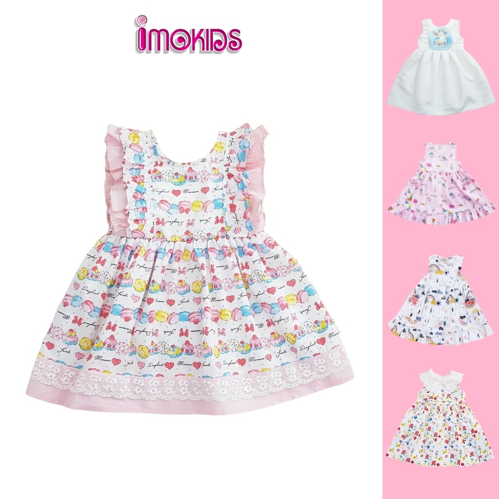 Đầm bé gái Oli River 10-31kg váy cho bé gái xinh xắn chất vải thô cotton mềm thoáng mát nhiều họa tiết dễ thương qate
