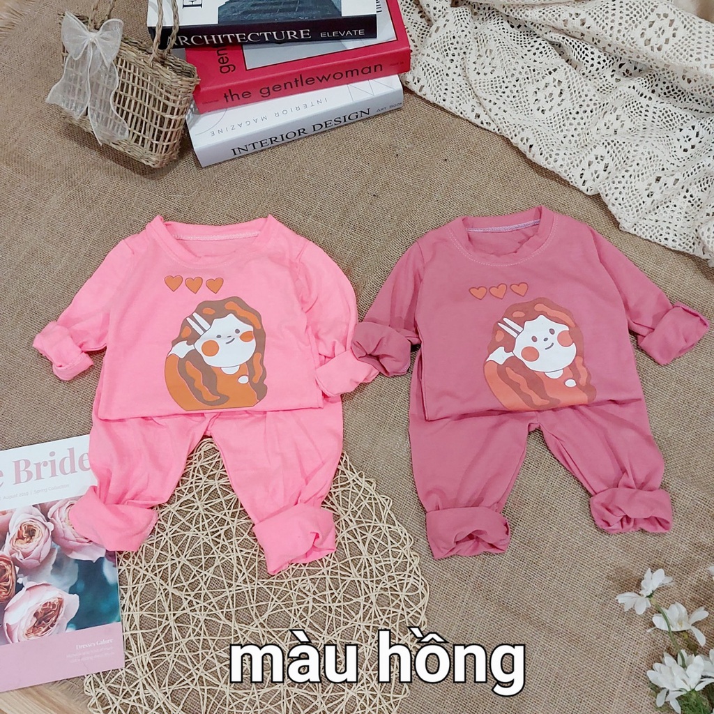 (8-20kg) Bộ quần áo dài tay in hình dễ thương AM376 cho bé trai và bé gái TTR124
