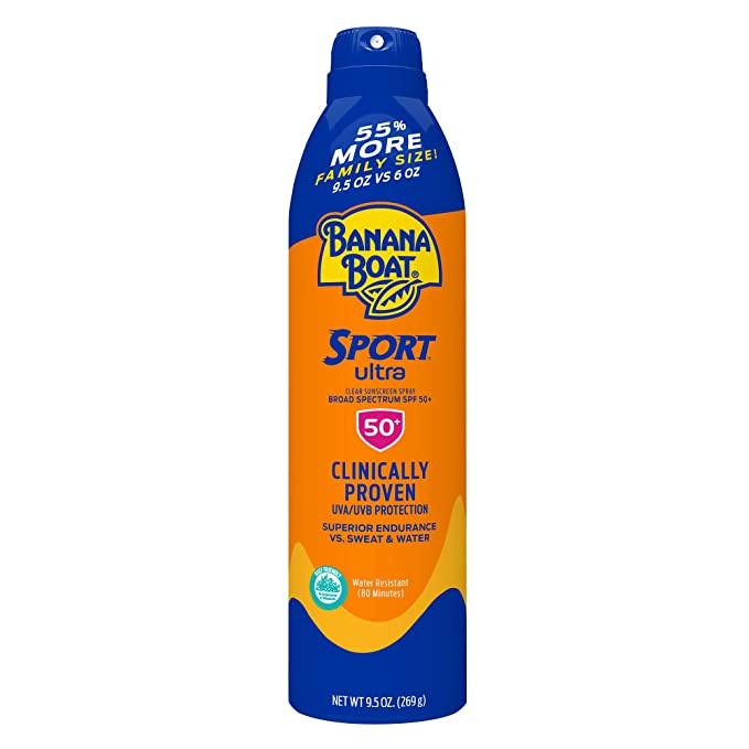 Bình xịt chống nắng thể thao kháng nước Banana Boat Sport Ultra Sunscreen Spray SPF 50 170g/269g (Mỹ)