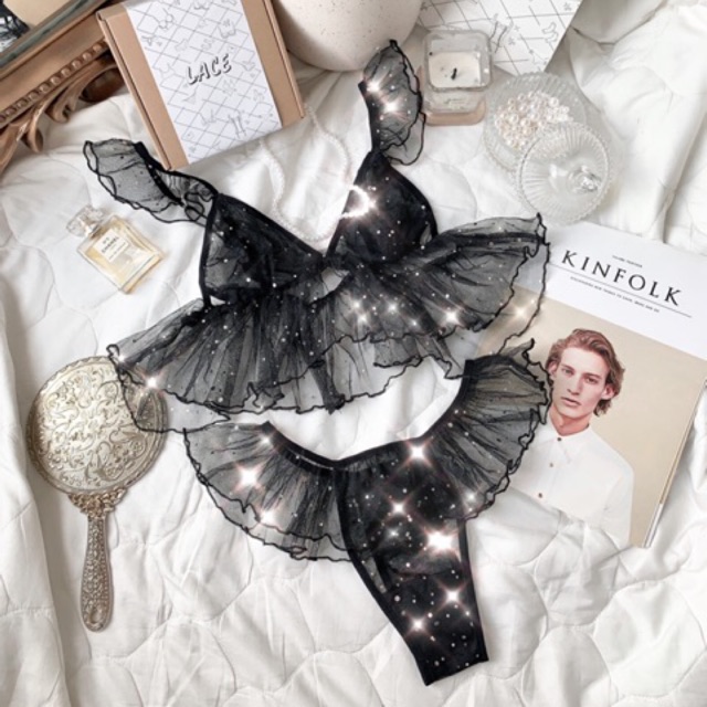 Set bralette bling bling ( không gồm khoác )