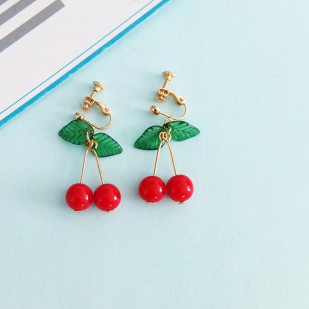 Khuyên tai hình quả cherry xinh xắn cho nữ