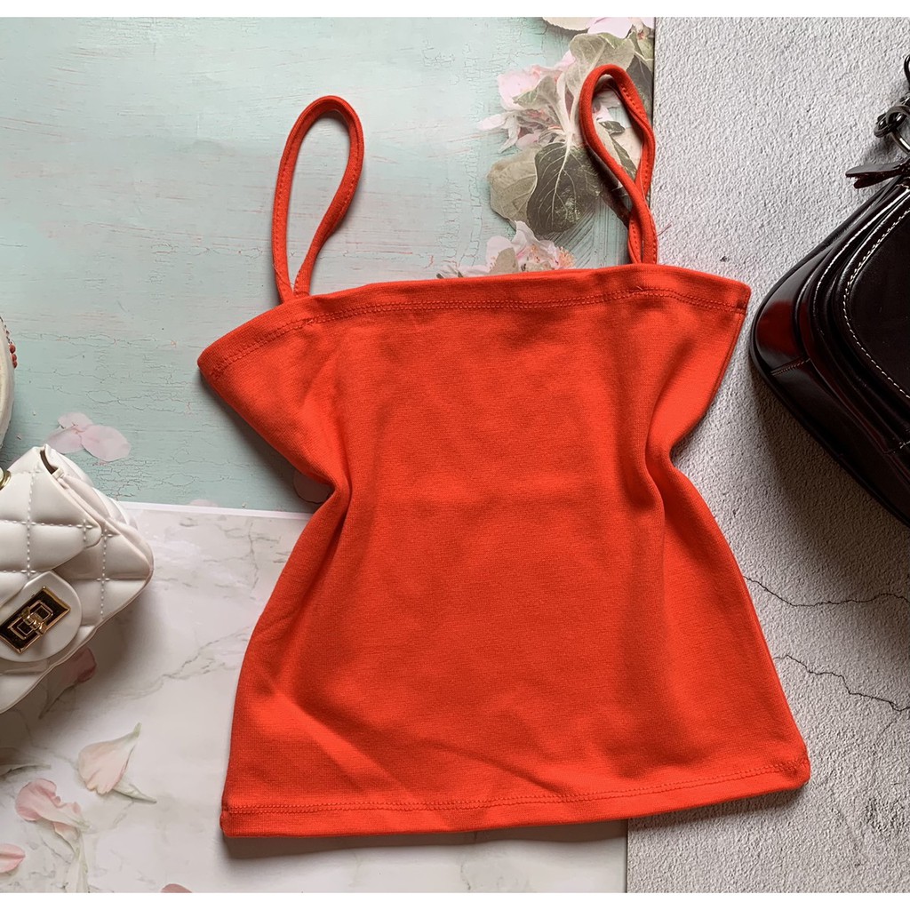 Áo croptop 2 dây nữ, vải cotton mềm mại