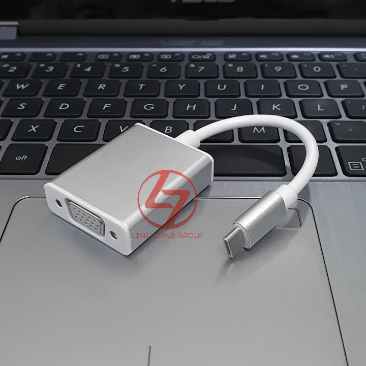 Cáp chuyển USB type-C ra VGA vỏ nhôm cao cấp hỗ trợ 4K PK31