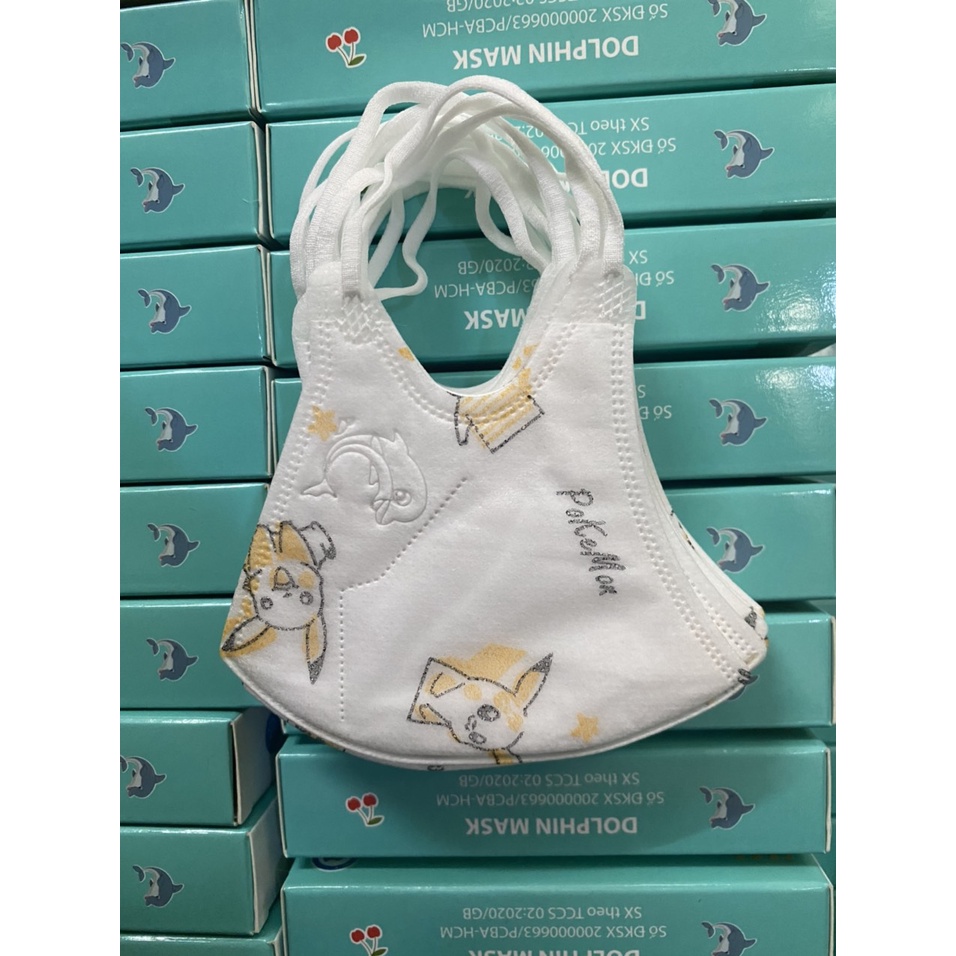 Khẩu trang 3D em bé Dolphin 2 - 6 tuổi