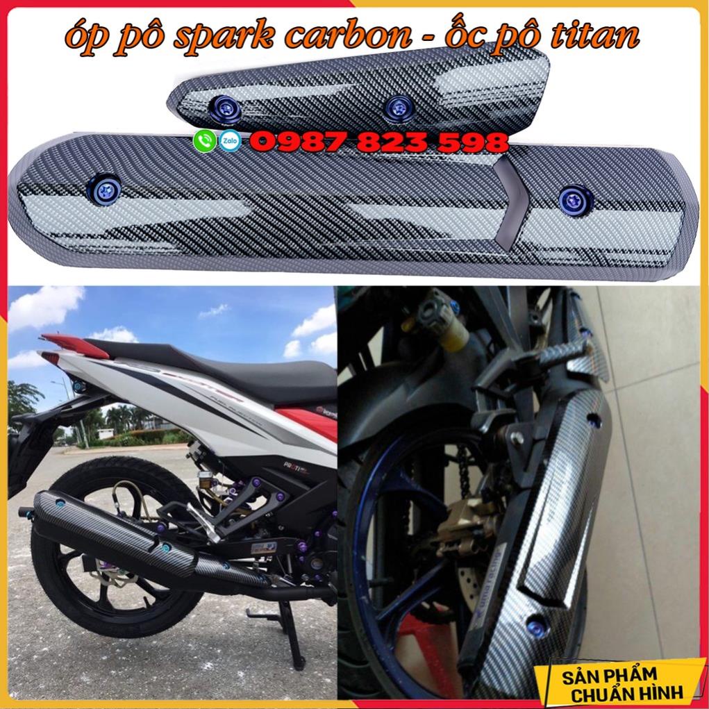 🛵 Ốp Pô Spark Carbon Gắn Sirius, Ex 2010 Chế Gắn Cho Nhiều Xe 🛵