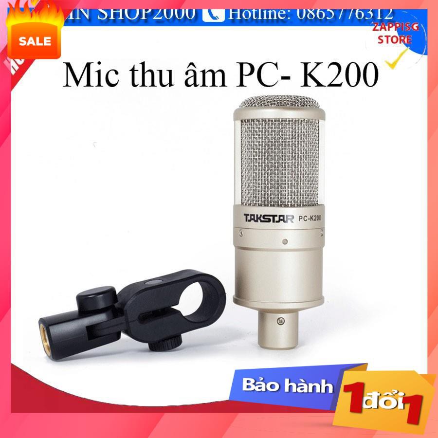 Micro thu âm không cần soundcard,Mic thu âm PC- K200  - Bảo hành 1 đổi 1 .