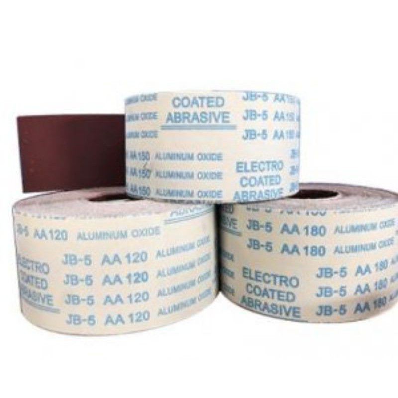 Nhám Vải cuộn, giấy giáp cuộn JB-5 khổ 10cm đủ độ nhám từ AA40 - AA400 (1 cuộn 40 mét)