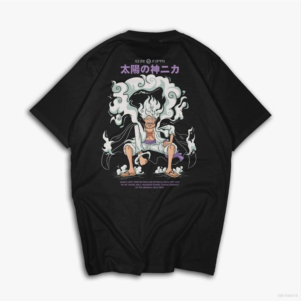 Áo Thun Tay Ngắn Dáng Rộng In Hình Nhân Vật Luffy Trong Phim ONE PIECE Thời Trang Cho Nam Và Nữ