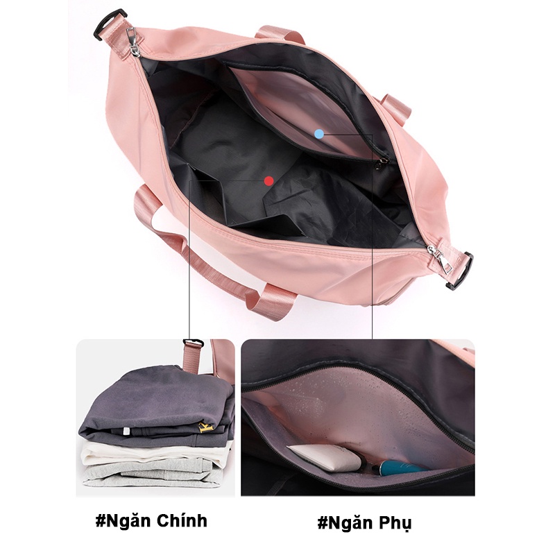 Túi du lịch nam nữ cỡ lớn đa năng ZAJA túi xách du lịch gấp gọn nhiều ngăn đựng giày cao cấp