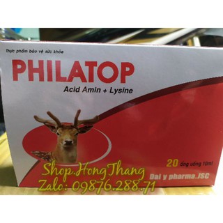 Dạng ống Philatop acidaminlysine Dùng cho bé biếng ăn chậm lớn, giuop be thông minh, phat triển nhanh