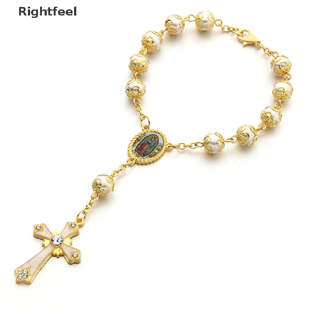 Vòng Tay Chuỗi Hạt Vàng Phối Mặt Hình Chúa Jesus Thời Trang Thanh Lịch