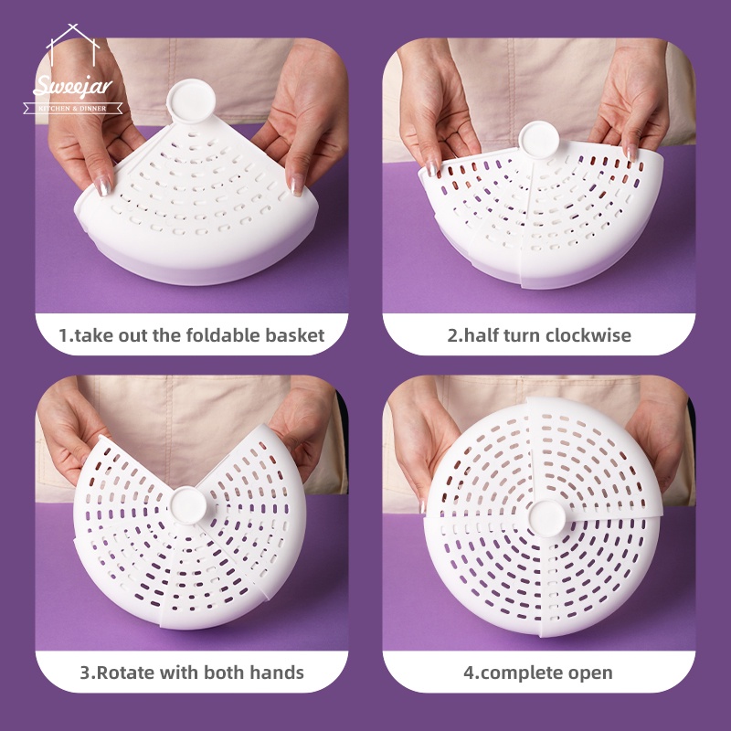 Sweejar Lồng Bàn Đậy Thức Ăn Chống Côn Trùng Thoáng Khí Có Thể Gấp Gọn Bằng PP