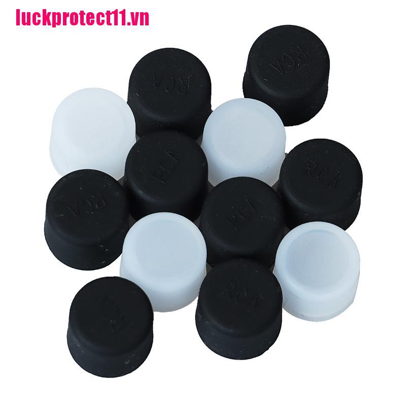 {CCC} 10pcs Silicone TV Audio Video Interface Dust Plug RCA Female Protective Cover