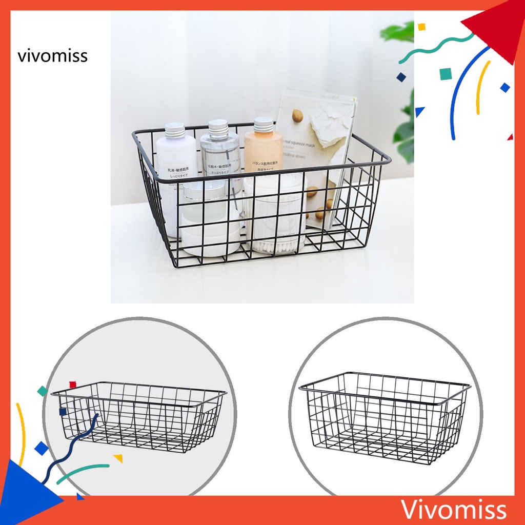 Giỏ đựng mỹ phẩm bằng sắt viền mềm sức chứa lớn trọng lượng nhẹ