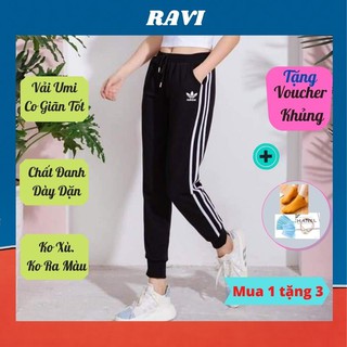 Quần Jogger Nữ Dài💖𝑭𝑹𝑬𝑬𝑺𝑯𝑰𝑷💖Quần Thể Thao Dáng Ống Bom Không Bo Gấu Vải Co Giãn Tốt Không Xù