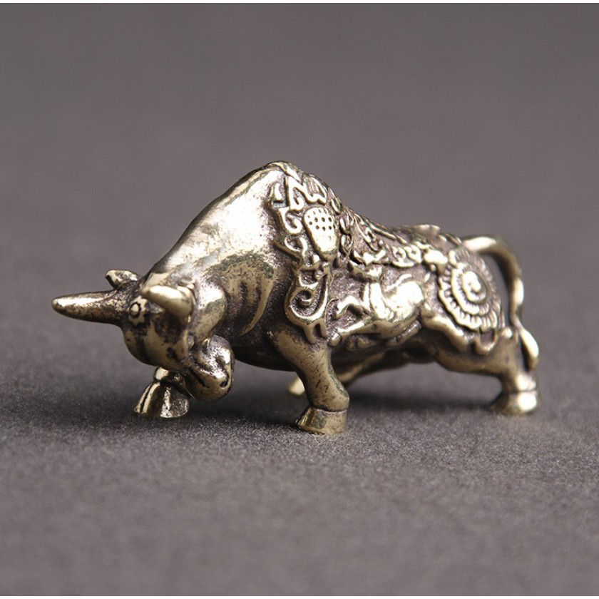 Tượng bò tót bằng Đồng 🎁FREESHIP🎁Tượng đồng phụ kiện tiểu cảnh, bàn trà, trang trí bonsai, bàn làm việc | BigBuy360 - bigbuy360.vn