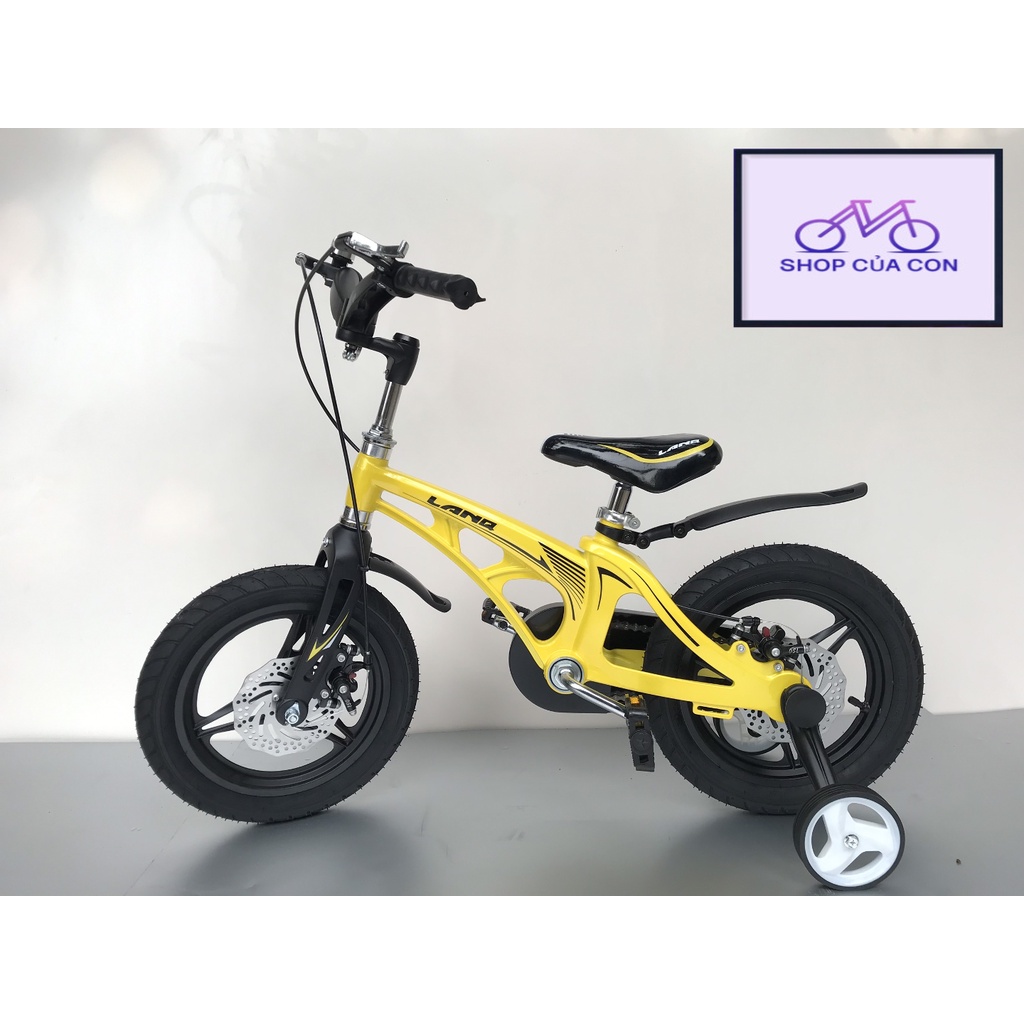 14 inches - Xe Đạp Cho Bé 4 Tuổi - 7 Tuổi / Xe Đạp Trẻ Em Lanq FD46 Tay Lái Gập Gọn Có Đồng Hồ, Phanh Đĩa Trước Sau