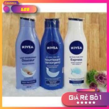 Sữa dưỡng thể Nivea Body Lotion Express 250ml cấp ẩm, làm mềm da cao cấp, trắng hồng tự nhiên - chính hãng Đức 100%