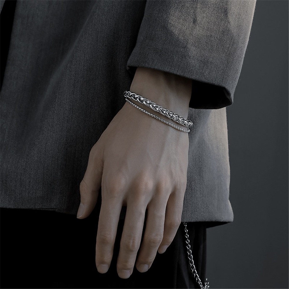 Dây Chuyền Thép Không Gỉ Dày Phong Cách Hip Hop Hàn Quốc Cá Tính Cho Nam