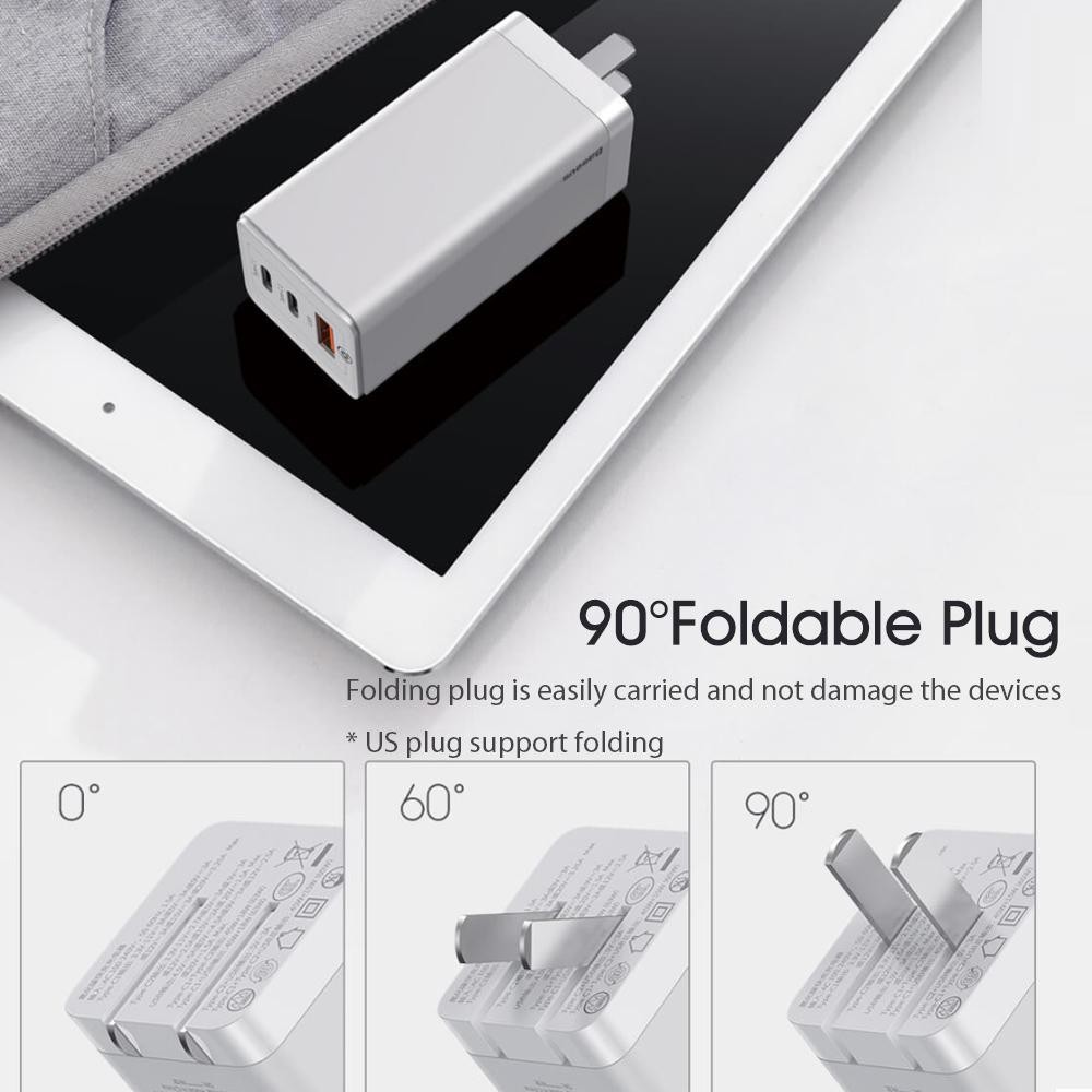 Bộ sạc nhanh thế hệ mới Baseus GaN2 Pro 65W Mini Travel Quick Charger  GaN 65W / GaN 65W Lite  /45W  cho Smartphone | BigBuy360 - bigbuy360.vn