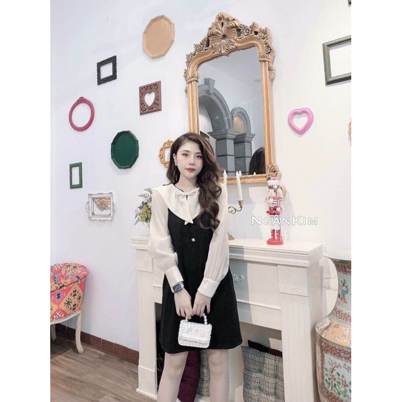 Đầm suông tay phối sale còn 179k
