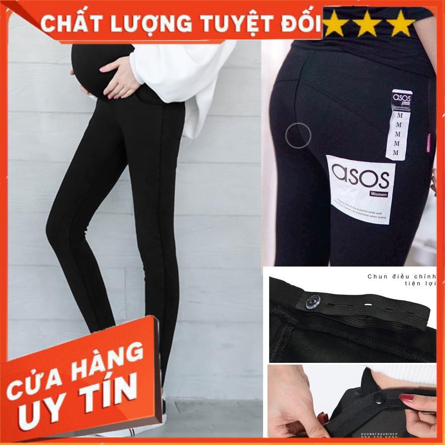 Quần legging bầu nâng mông hàng đẹp loại 1 (có đáp bụng và chun chỉnh)