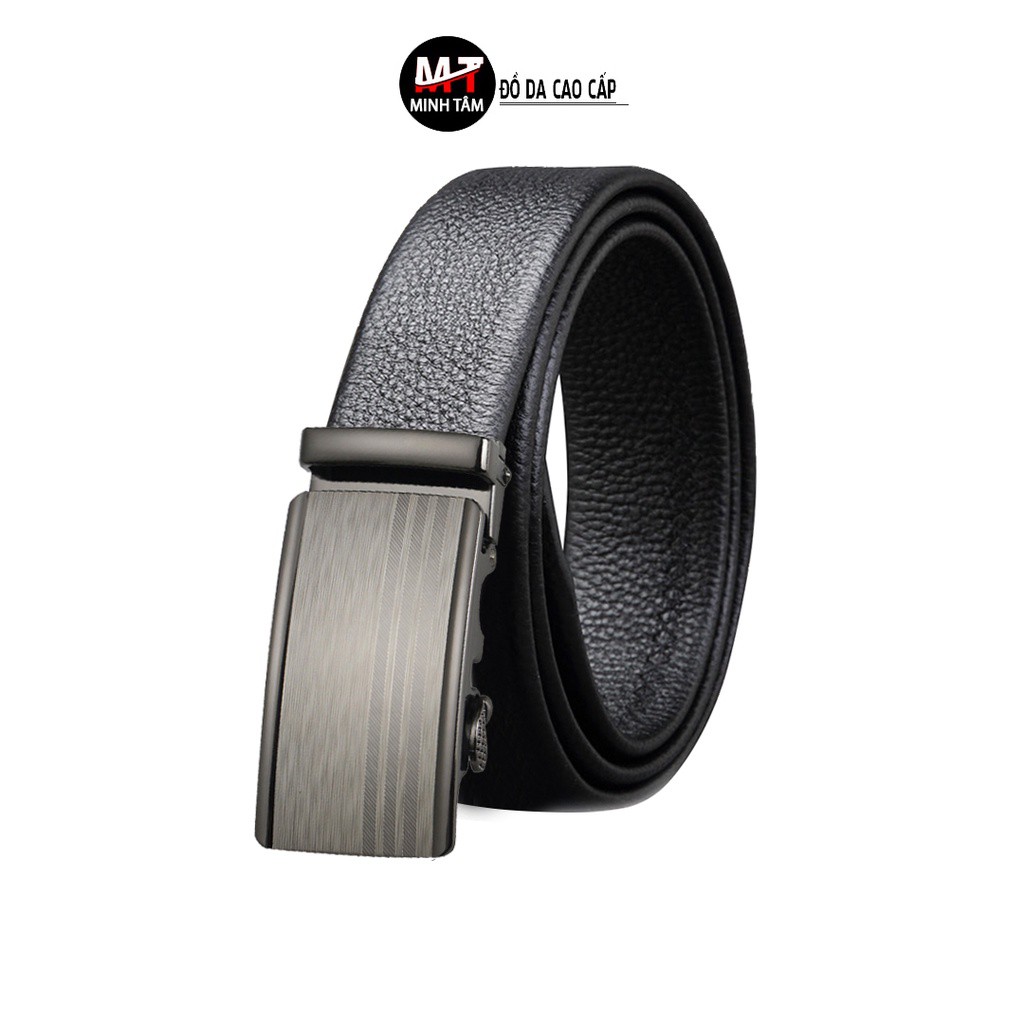 Thắt lưng nam Minh Tâm da cao cấp, khóa kim loại kiểu tự động MT10603 - Hàng nhập khẩu