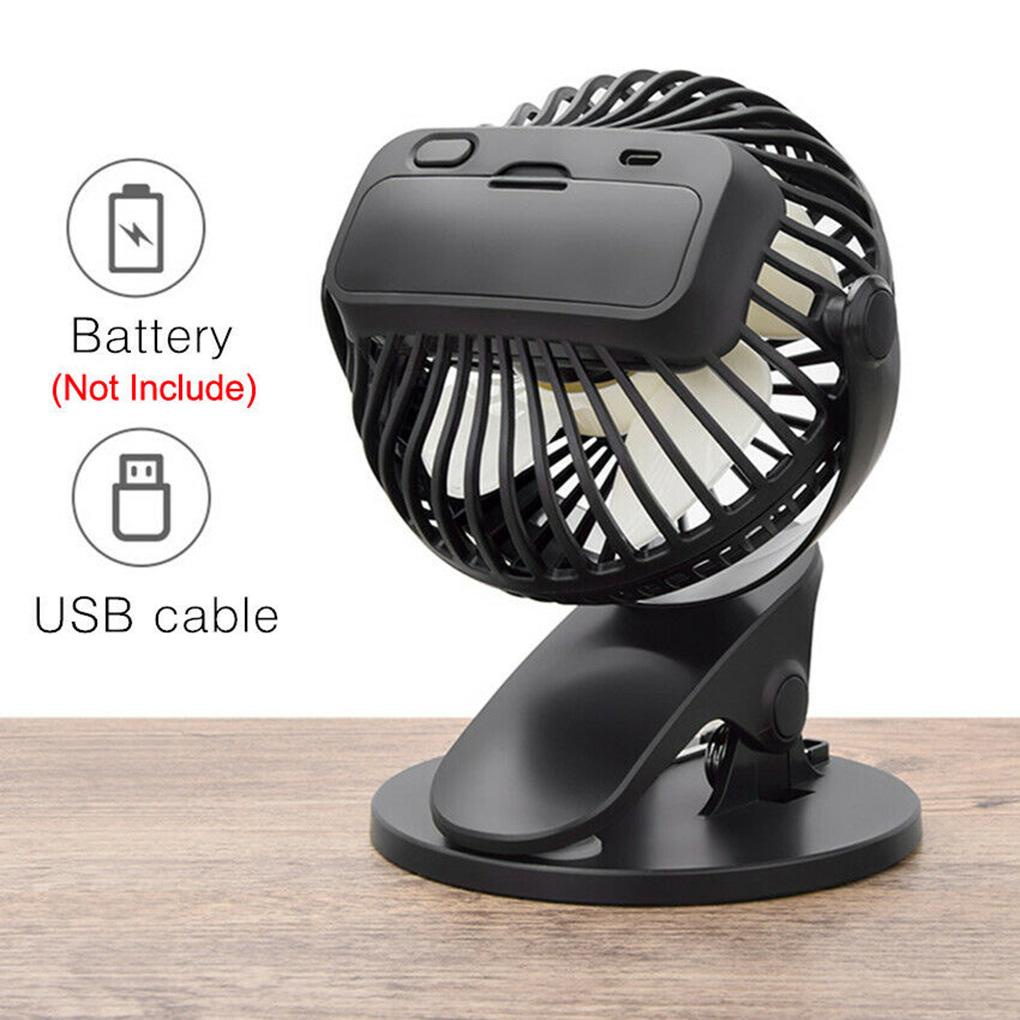 Quạt Điện Để Bàn Mini Ít Ồn Xoay 360 Độ Có Kẹp Tiện Dụng Cho Học Sinh