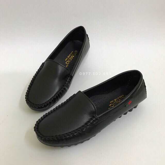 Giày nữ da mềm,giầy mô Ca lười nữ