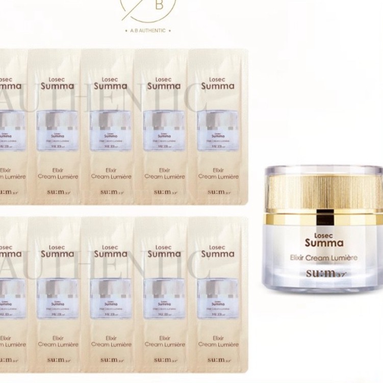 [Mẫu mới] Gói sample kem dưỡng tái tạo, dưỡng trắng losecSumma Elixir cream lumiere Sum 37 1ml