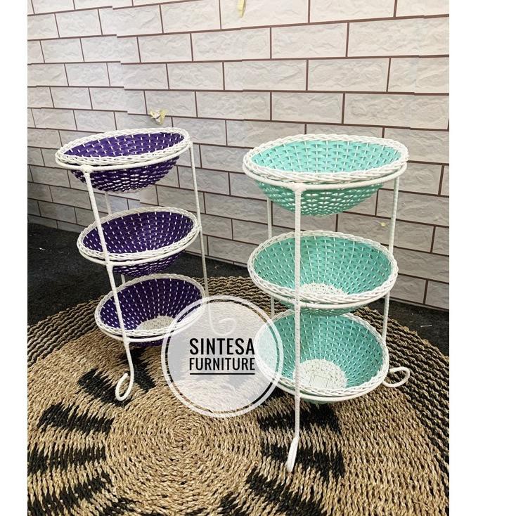 Giỏ Đựng Hành Tỏi S / D 70% Bằng Sợi Tổng Hợp 3 Tầng Dễ Thương | BigBuy360 - bigbuy360.vn